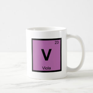 Mug V - Musique d'Alto Chimie Symbole du Tableau Pério