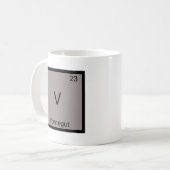 Mug V - Pièce en t drôle de symbole d'élément de (Devant gauche)