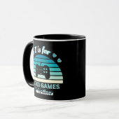 Mug V pour Jeux Vidéo pas Valentines - Funny Retro Col (Devant gauche)