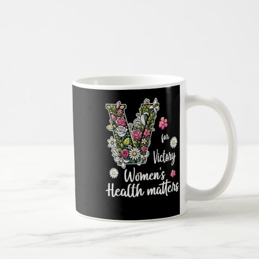 Mug V Pour Victoire ; Santé des femmes S (Droite)