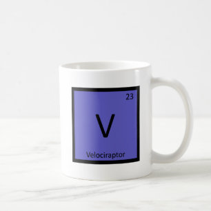 Mug V - Vélociraptor Dinosaure Chimie Tableau Périodiq
