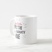 Mug Vacances amusantes Chère Père Noël Typographie de  (Devant gauche)