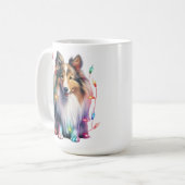 MUG VACANCES CHRISTMAS SHETLAND SHEEPDOG PUPPY CHIEN (Devant gauche)