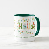 Mug Vacances conçues Noël (Devant droit)