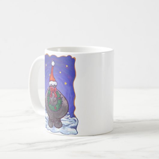 Mug Vacances de fête d'hippopotame (Devant gauche)