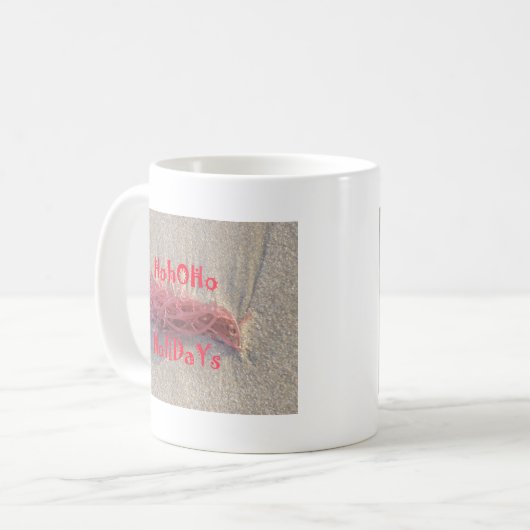 Mug Vacances de la Collection Plage. (Devant gauche)