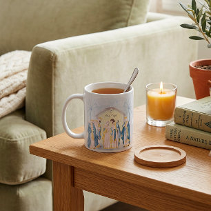 Mug Vacances de la nativité en or et bleu 