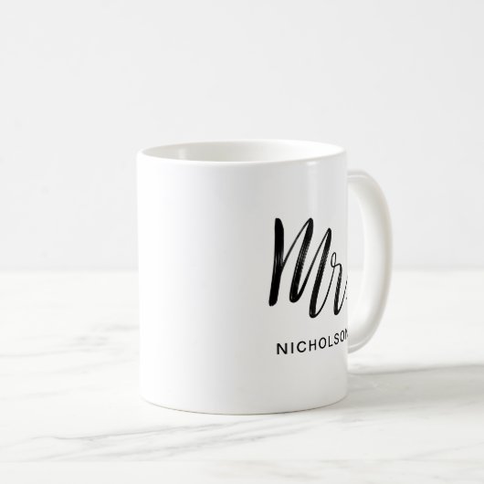 Mug Vacances de M. Brush Lettered | modernes (Devant droit)