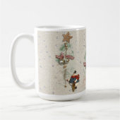Mug Vacances de Noël - arbres et bonhommes de neige (Gauche)