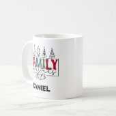 Mug Vacances de Noël en famille (Devant gauche)