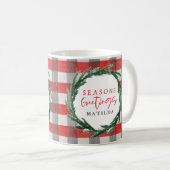 Mug Vacances de Noël en hiver (Devant droit)