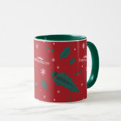Mug Vacances de Noël Holly Motif (Devant droit)