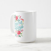 Mug Vacances de Noël mignonnes Joyeuses Fêtes (Devant gauche)