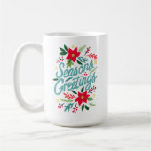 Mug Vacances de Noël mignonnes Joyeuses Fêtes (Gauche)