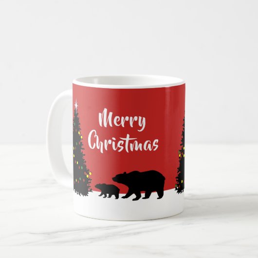 Mug Vacances de Noël moderne (Devant gauche)