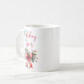 Mug VACANCES DE Noël Modernes ÉCRAN ÉCRAN Bow Rouge (Devant gauche)