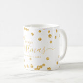 Mug Vacances de Noël OR simple Parties scintillant Bla (Devant droit)