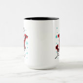 Mug Vacances de Noël Soyez Joyeux Moderne Plaid hiver (Centre)