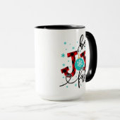 Mug Vacances de Noël Soyez Joyeux Moderne Plaid hiver (Devant droit)