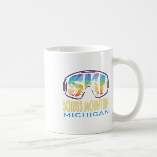 Mug Vacances de ski à Ski Schuss Mountain Michigan (Droite)
