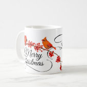 Mug Vacances décorées d'un monogramme de cardinaux (Devant gauche)