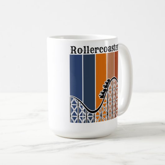 Mug Vacances d'été à cheval Rollercoaster Retro (Devant droit)