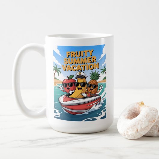 Mug Vacances d'été de la fruité (Avec donut)