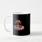 Mug Vacances d'été drôle 4 juillet teckel (Gauche)