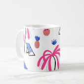 Mug Vacances d'été : Palm Trees Ananas Motif (Devant gauche)