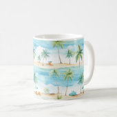 Mug Vacances d'été Plage Palmiers - (Devant droit)