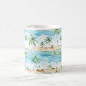 Mug Vacances d'été Plage Palmiers - (Centre)