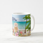 Mug Vacances D'Été, Vacances De Luxe Au Café Mer (Devant droit)
