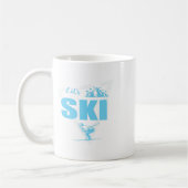Mug Vacances d'hiver de ski Pente de ski Texte de cont (Gauche)