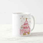 Mug Vacances d'hiver rose ours coton (Devant droit)