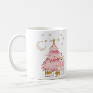 Mug Vacances d'hiver rose ours coton