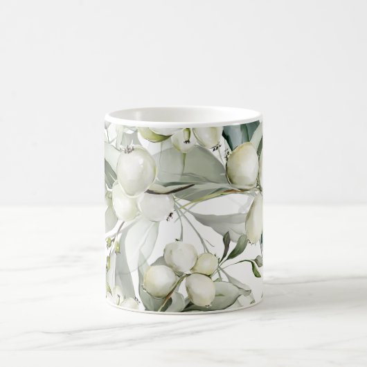 Mug Vacances d'hiver saint branches motif vert (Centre)