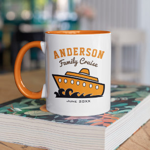 Mug Vacances en croisière en famille avec nom personna
