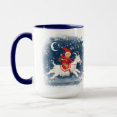 Mug Vacances esprit fun chèvre promenade dans la neige (Gauche)