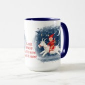 Mug Vacances esprit fun chèvre promenade dans la neige (Devant droit)