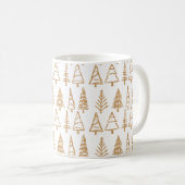 Mug Vacances Girly modernes de motif d'arbre de Noël (Devant droit)