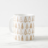 Mug Vacances Girly modernes de motif d'arbre de Noël (Devant gauche)