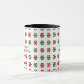 Mug Vacances heureuses avec un motif de flocon de (Centre)