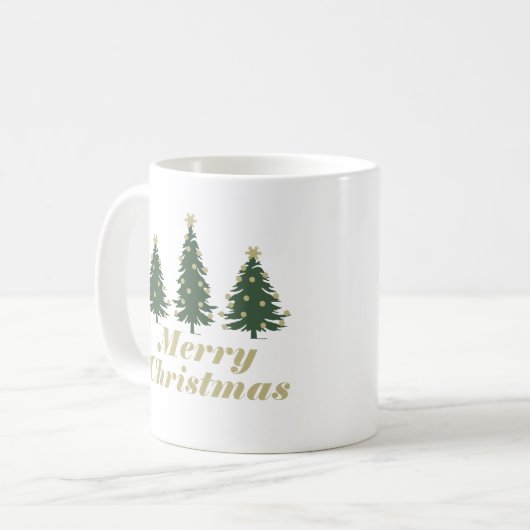 Mug Vacances Joyeuses pins de Noël (Devant gauche)
