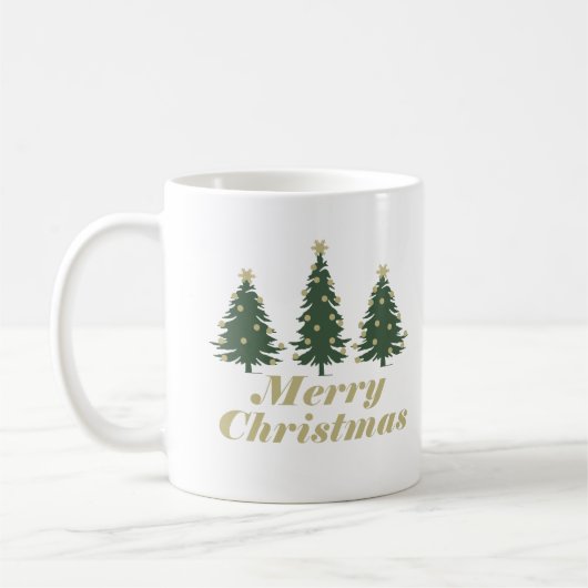 Mug Vacances Joyeuses pins de Noël (Gauche)