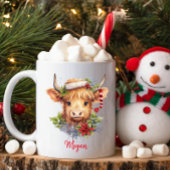 Mug Vacances Noël Noël de la vache de Highland Santa H