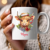 Mug Vacances Noël Noël de la vache de Highland Santa H