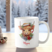 Mug Vacances Noël Noël de la vache de Highland Santa H