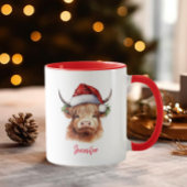 Mug Vacances Noël Noël de la vache de Highland Santa H