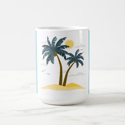 Mug Vacances Plage Cute Palm Tropical (Centre)