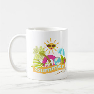 Mug Vacances plage d'été soleil souriant en lunettes d